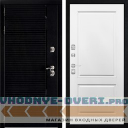 Дверь Дверной континент ДК-1 Черный кварц Классика 2П Силк Сноу
